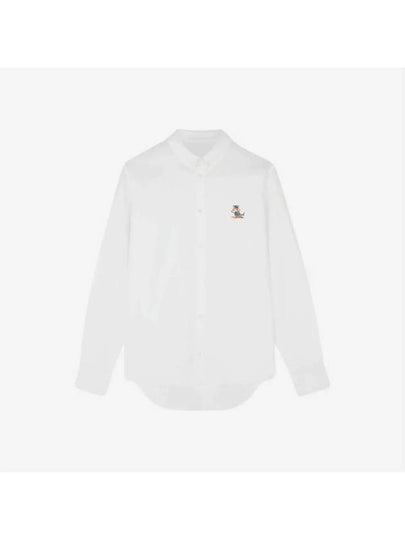 Dressed Fox Patch Relaxed Long Sleeve Shirt White - MAISON KITSUNE - BALAAN 2