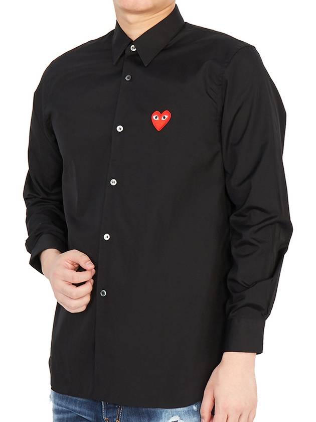 Red Wappen Plain Long Sleeve Shirt Black - COMME DES GARCONS PLAY - BALAAN 6