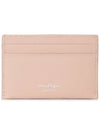 Gancini Card Wallet Pink - SALVATORE FERRAGAMO - BALAAN 3