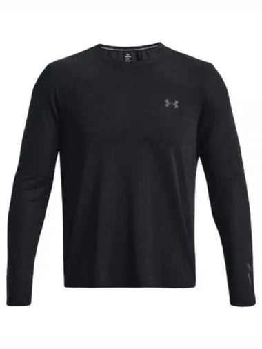 Men's UA Seamless Stride Long Sleeve T Shirt Black - UNDER ARMOUR - BALAAN 1