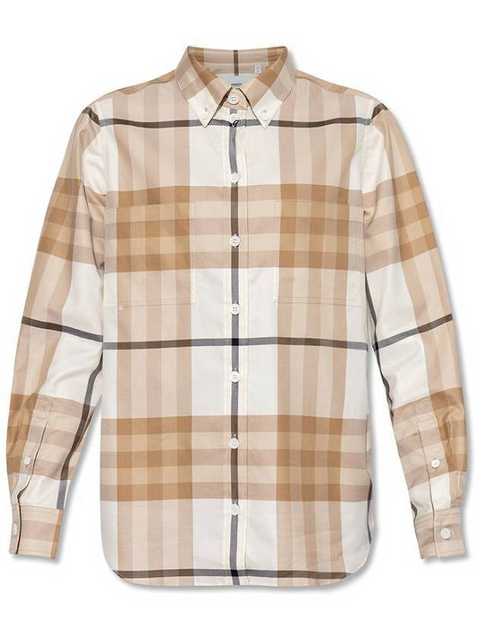 check pattern cotton shirt - BURBERRY - BALAAN 1