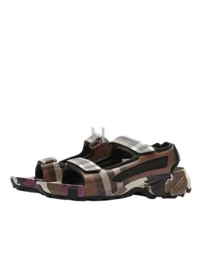 Check Arthur Sandals Brown - BURBERRY - BALAAN 2