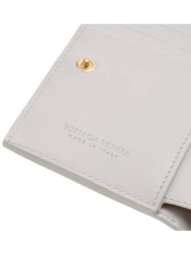 Intrecciato Heart Detail Leather Half Wallet White - BOTTEGA VENETA - BALAAN 9