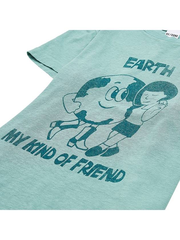 Classic Earth Print T-Shirt 02402WCGT280 - RE/DONE - BALAAN 5