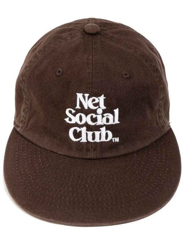 OG LOGO ROUND VISOR CAP DEEP BROWN - NET SOCIAL CLUB - BALAAN 5