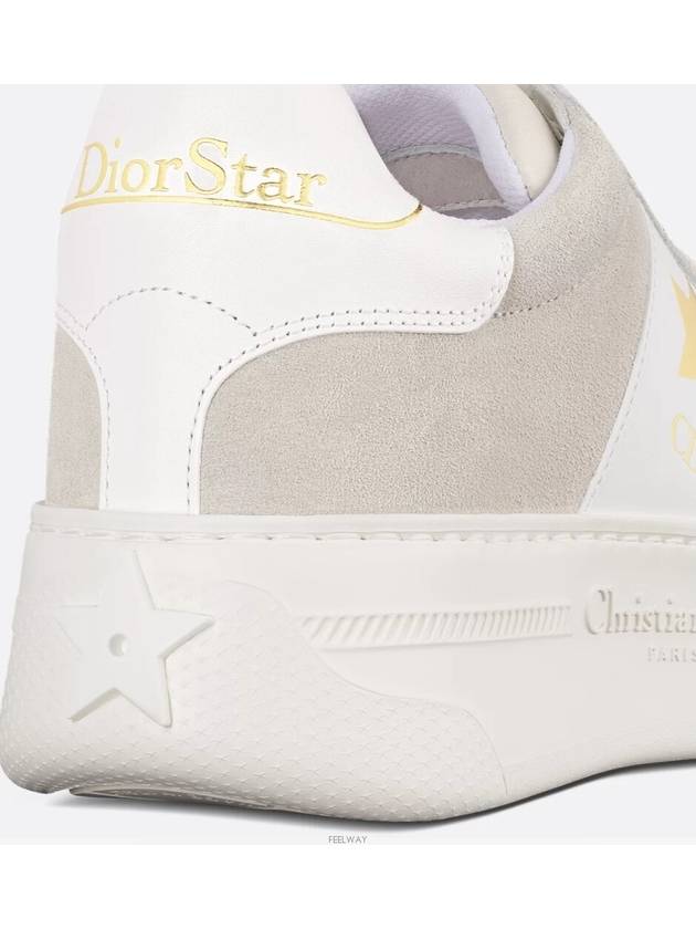 Dior Star Platform Sneakers Light Beige Suede Calf - DIOR - BALAAN 6