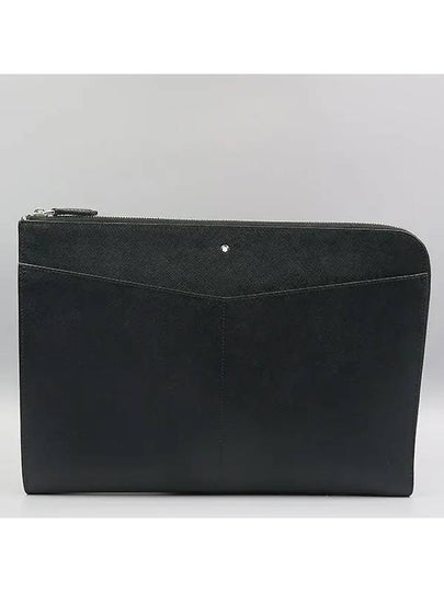 128557 Black Leather Sartorial Portfolio Clutch - MONTBLANC - BALAAN 2