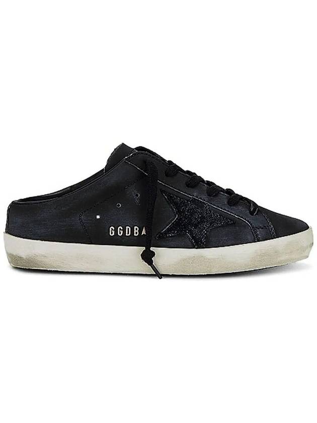 Superstar Sabot Suede Low Top Sneakers Black - GOLDEN GOOSE - BALAAN 2