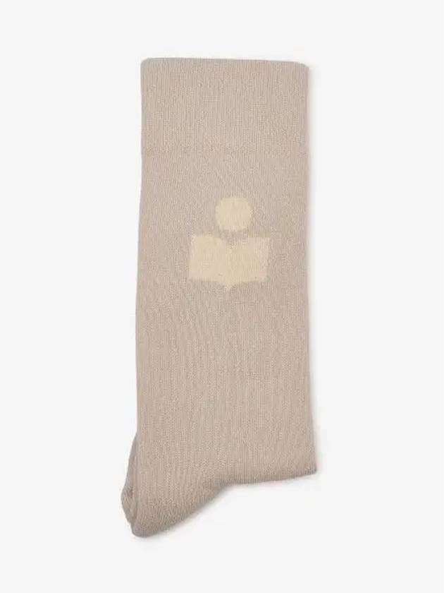 Siloqui Logo Socks Ecru - ISABEL MARANT - BALAAN 2