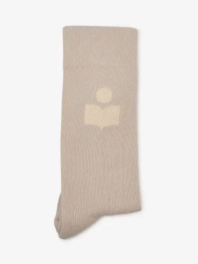 Siloki Logo Socks Ecru - ISABEL MARANT - BALAAN 2