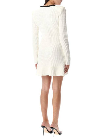 Self-Portrait Knit Mini Dress White - SELF PORTRAIT - BALAAN 2