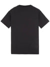 Pisato Effect Logo Patch Short Sleeve T-Shirt Black - STONE ISLAND - BALAAN 3