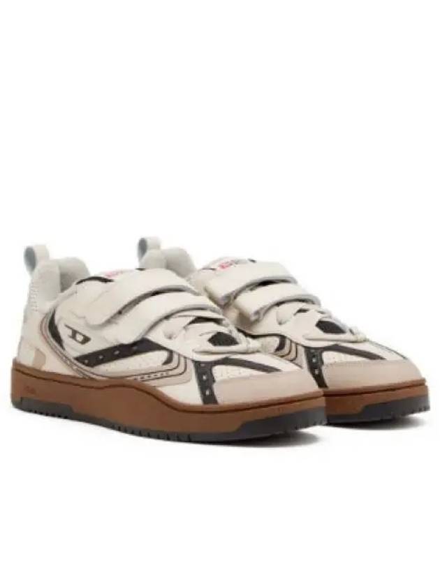 S-Ukiyo Strap Leather Low Top Sneakers White - DIESEL - BALAAN 2