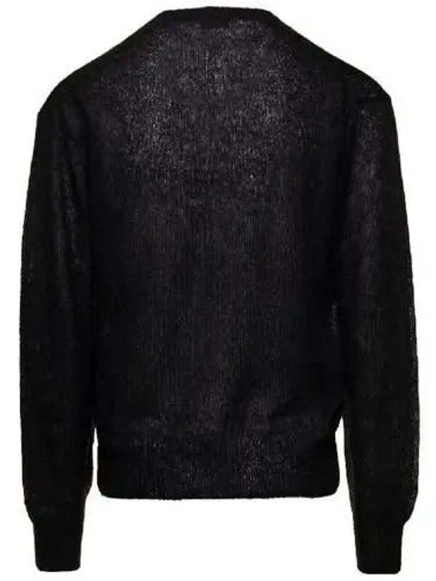 V Neck Long Sleeve Knit Top Black - TOM FORD - BALAAN 3