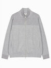 JEANS Men s stand collar knit zip up cardigan light gray J326589P01 - CALVIN KLEIN - BALAAN 2