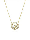 F Logo Pendant Necklace Gold - FENDI - BALAAN 6