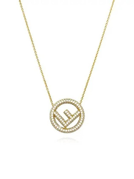 F Logo Pendant Necklace Gold - FENDI - BALAAN 2