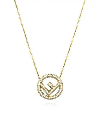 F Logo Pendant Necklace Gold - FENDI - BALAAN 2