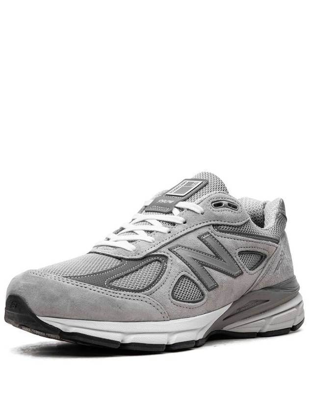 990v4 Core Low Top Sneakers Silver Grey - NEW BALANCE - BALAAN 3