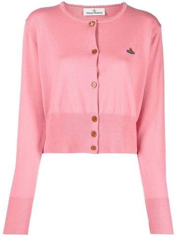 Bea Cropped Cardigan Bubblegum - VIVIENNE WESTWOOD - BALAAN 1