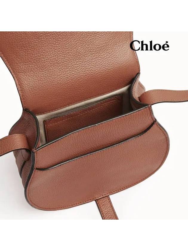 Marcie Saddle Small Grained Leather Cross Bag Tan - CHLOE - BALAAN 7