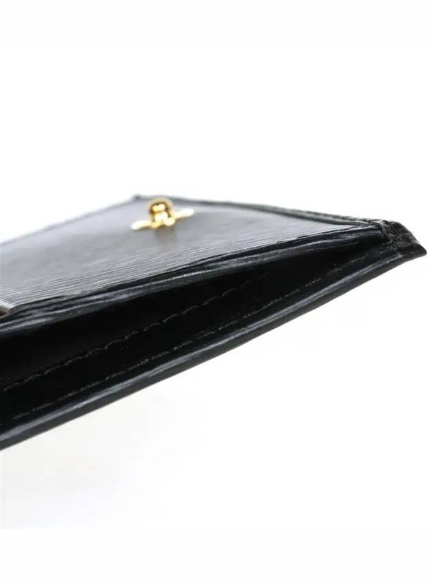 Vitello Gold Logo Leather Half Wallet Black - PRADA - BALAAN 11