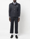 Striped Detail Long Sleeved Shirt Light Blue - THOM BROWNE - BALAAN 4