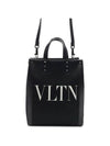 VLTN Ecolab Mini Canvas Tote Bag Black - VALENTINO - BALAAN 5