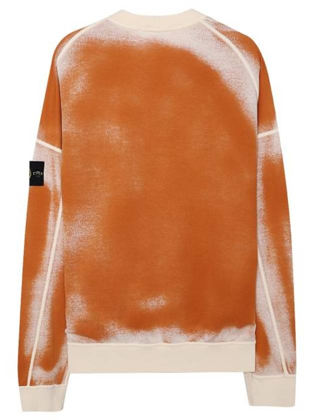 Hand Sprayed Airbrush Treatment Crew Neck Sweatshirt  Orange - STONE ISLAND - BALAAN 3