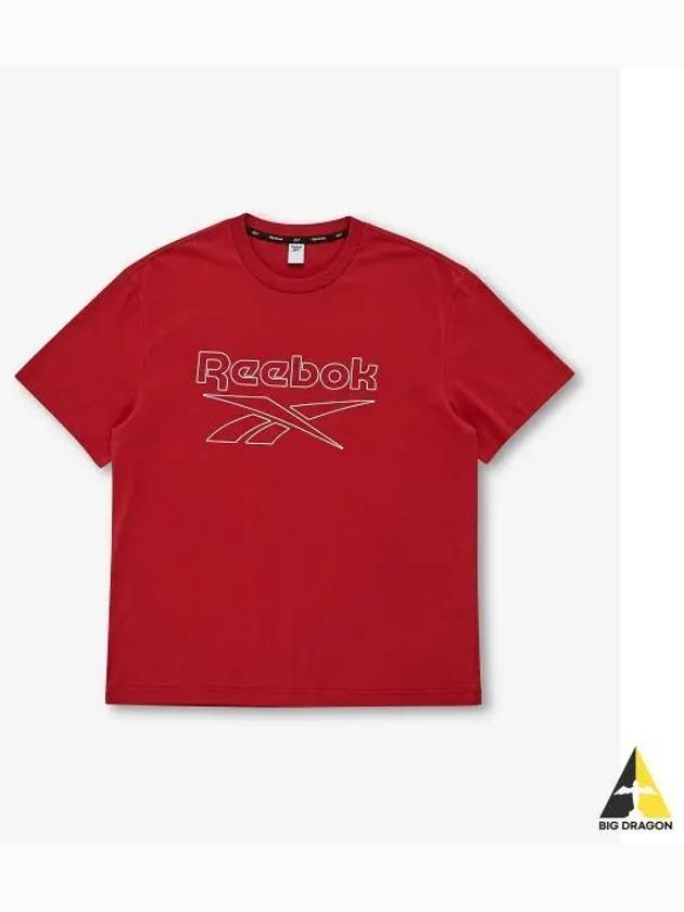 Big Logo Graphic T Shirt Red - REEBOK - BALAAN 1