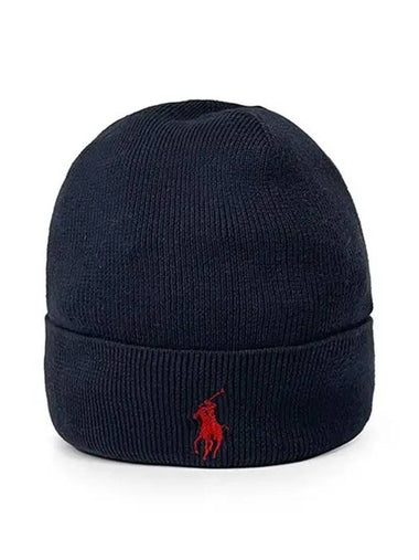 Signature Pony Logo Beanie Navy - POLO RALPH LAUREN - BALAAN 1