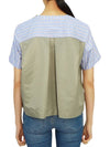 Cotton Poplin Nylon Twill Pullover Short Sleeve Shirt Light Blue - SACAI - BALAAN 6