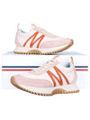 Women's Pacey Nylon Suede Leather Low Top Sneakers Pink - MONCLER - BALAAN 11