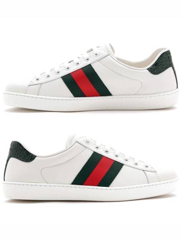 Ace Leather Sneakers White - GUCCI - BALAAN 4