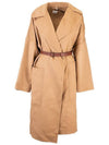 Belted Midi Single Coat Camel - BURBERRY - BALAAN 1