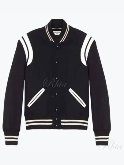 Teddy Jacket In Wool Black - SAINT LAURENT - BALAAN 2