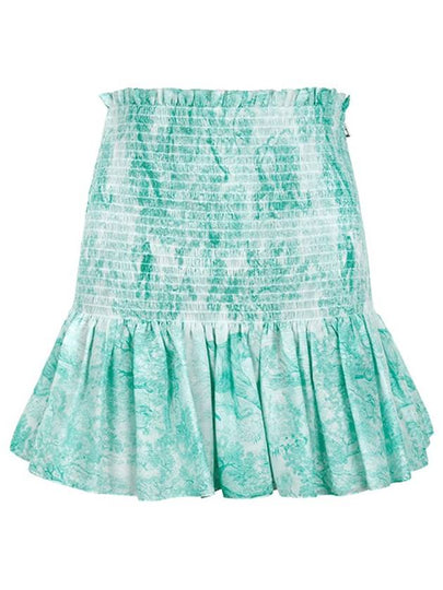 Toile De Jouy Sauvage Pleated Skirt Aquamarina - DIOR - BALAAN 2