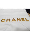 22 Gold Logo Shiny Calfskin Mini Bag White - CHANEL - BALAAN 5