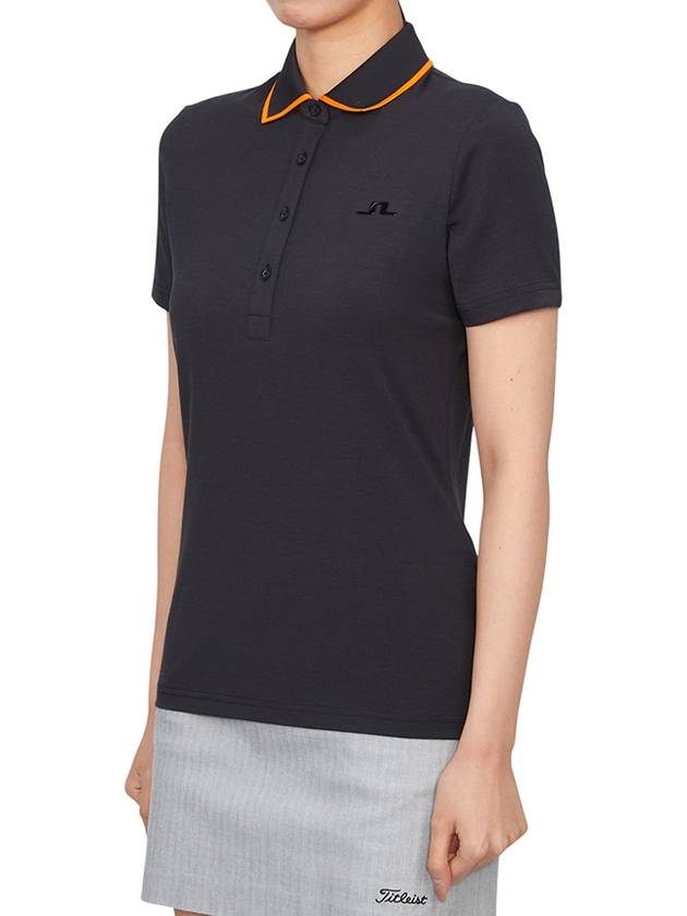 Golf wear women s collar short sleeve t shirt GWJT10726 9999 - J.LINDEBERG - BALAAN 2