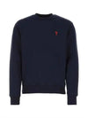 Small Heart Logo Sweatshirt Navy - AMI - BALAAN 6