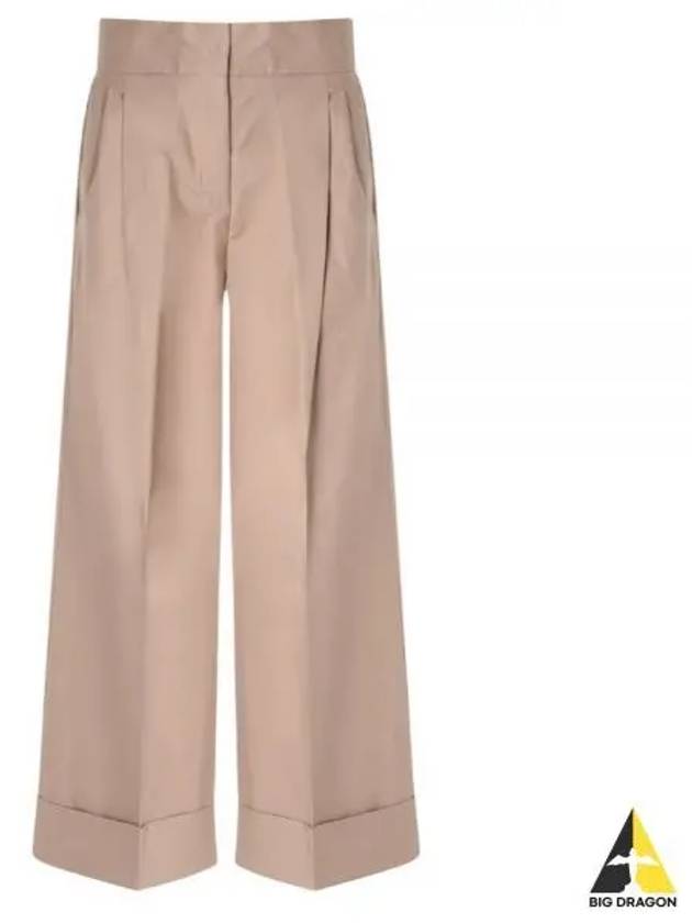 24 ABBA 19131183 001 19131183600 Twill Wide Trousers - MAX MARA - BALAAN 1