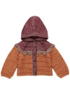 Kids Scallop Yoke Hooded Cardigan BB172028 680 - MISHA&PUFF - BALAAN 1