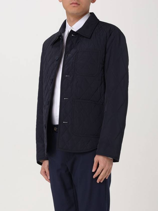 Poly Twill Quilted Pocket Shirt Jacket Blue - THOM BROWNE - BALAAN 4