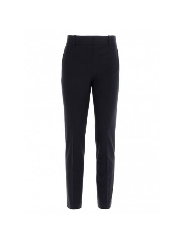 Women's Wool Crop Slacks Navy - THEORY - BALAAN.