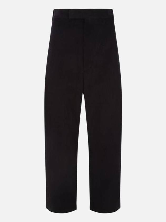 Men's Corduroy Straight Pants Black - THOM BROWNE - BALAAN 2