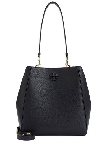 Logo Leather Bucket Bag Black - TORY BURCH - BALAAN 2