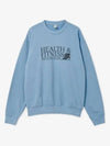 Health Fitness Logo Print Sweatshirt Sky Blue - SPORTY & RICH - BALAAN 2