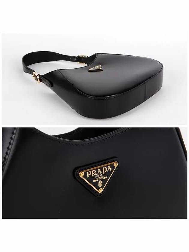 Medium Leather Shoulder Bag Black - PRADA - BALAAN 5