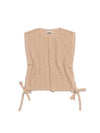 SIDE TIE KNIT VEST BEIGE - ASCENTCITY - BALAAN 2