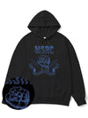 Punchline indigo blue overfit hoodie black - MONSTER REPUBLIC - BALAAN 4